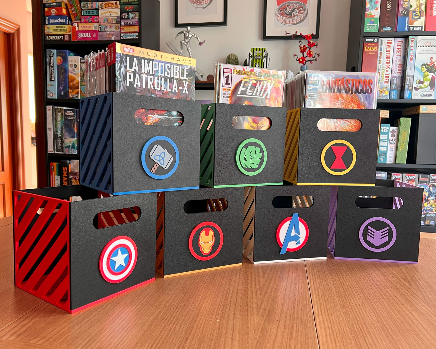 imanes nevera vengadores superhéroes cajas cómics preview intercambiables thor