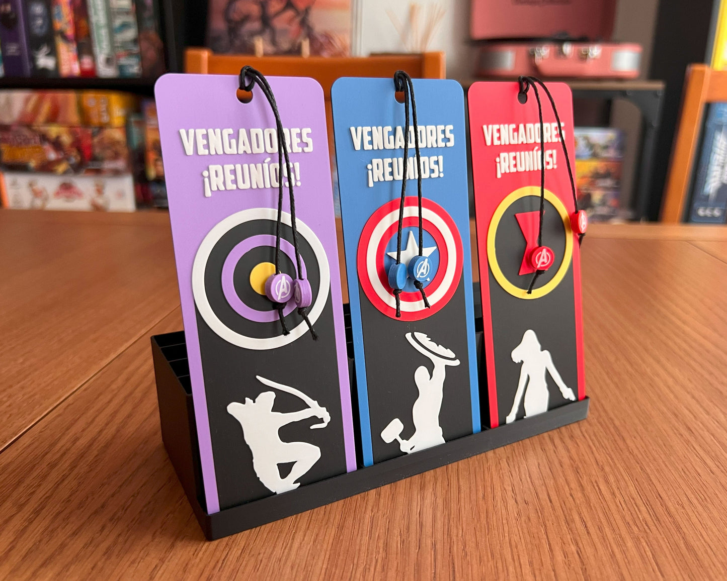 marcapáginas vengadores Marvel impresión 3D coleccionable cómics superhéroes lectura