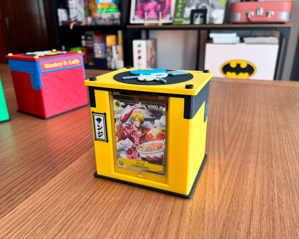 Cajas cartas TCG one piece impresas 3d personalizadas mecanicas commander lider sanji