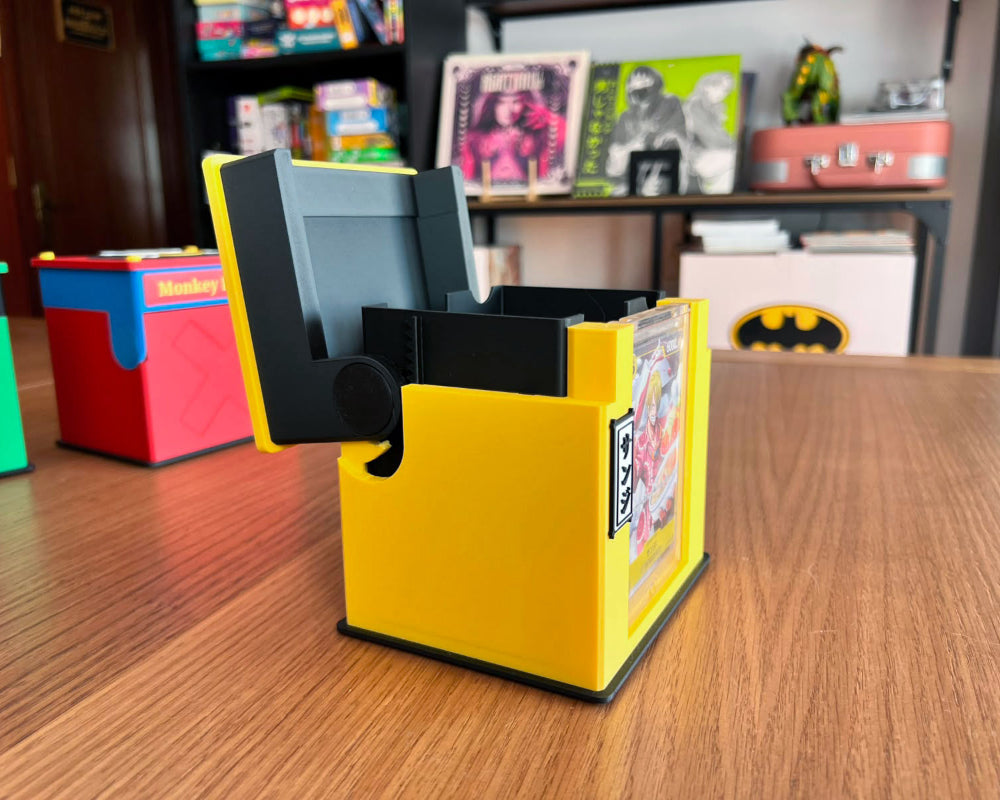 Cajas cartas TCG one piece impresas 3d personalizadas mecanicas commander lider sanji abierta