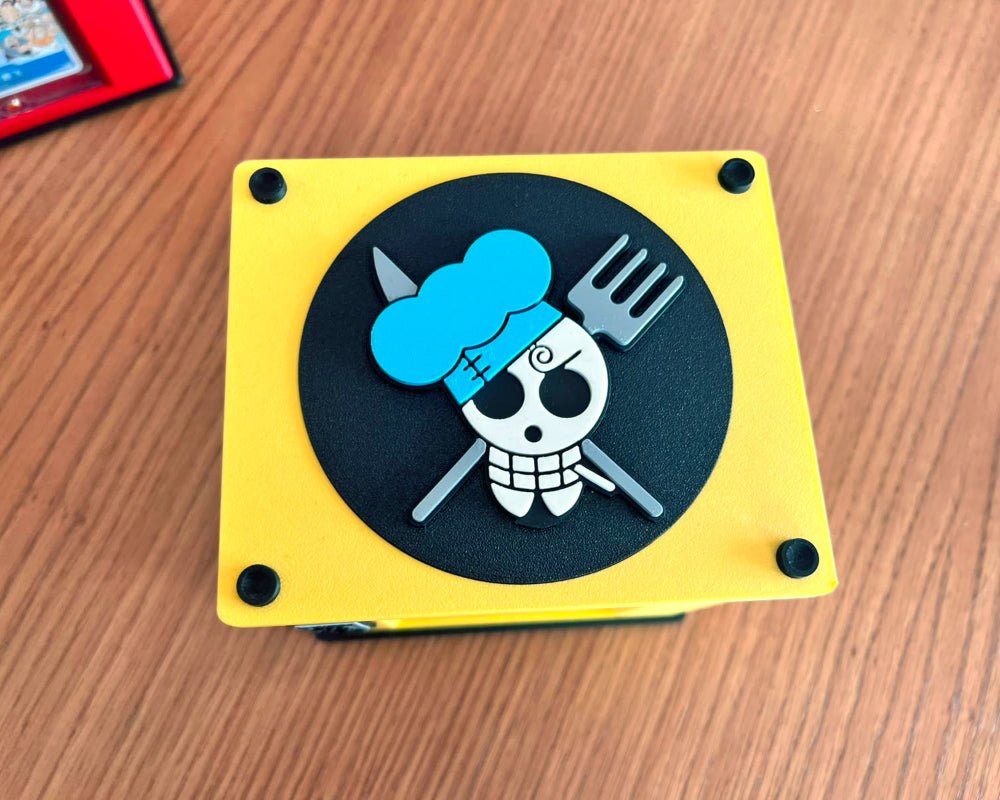 Cajas cartas TCG one piece impresas 3d personalizadas mecanicas commander lider sanji logo