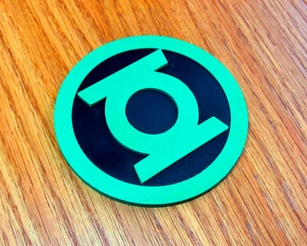 caja comics green lantern dc iman logo detalle