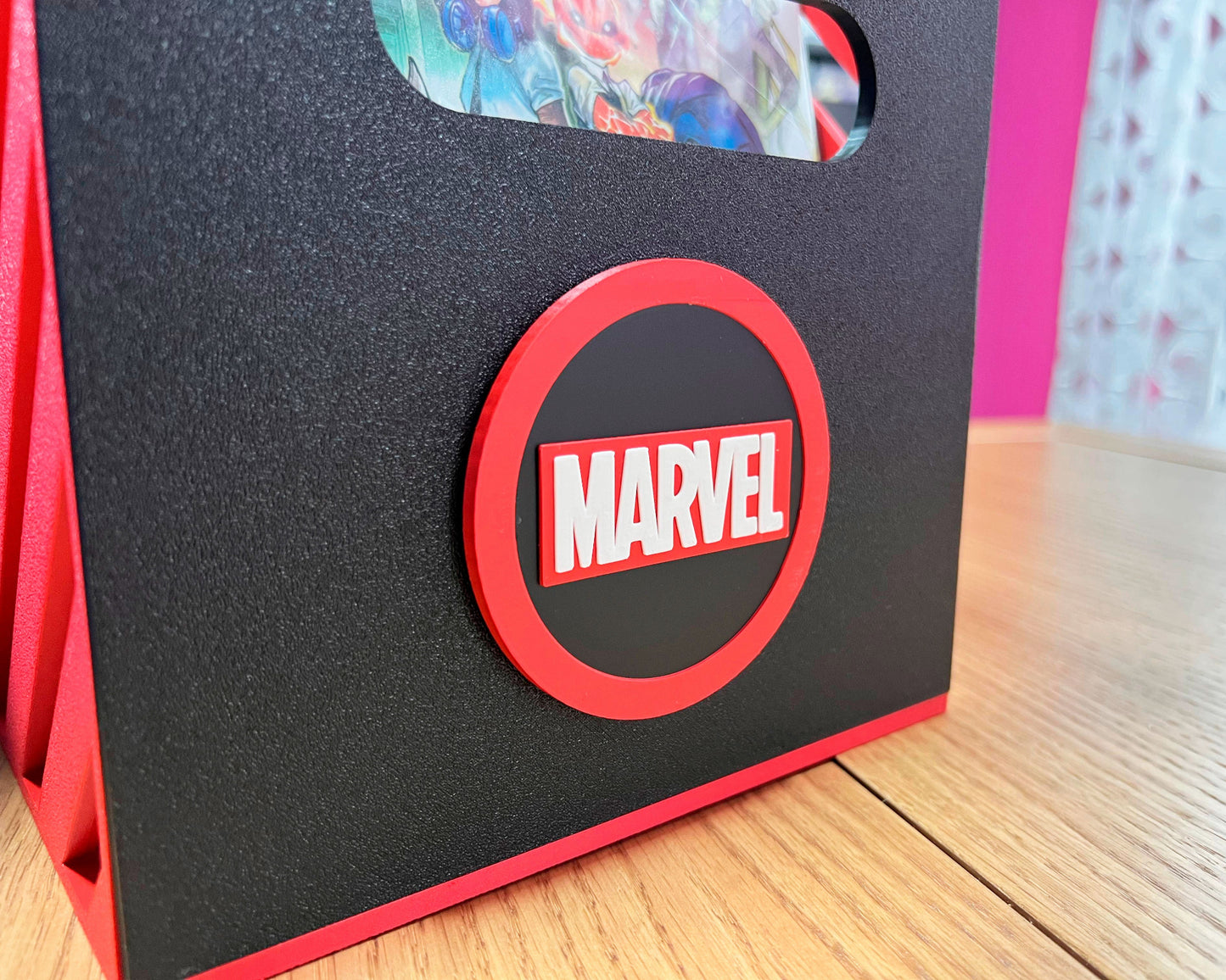 cajas almacenar cómics marvel dc colección detalle marvel frontal