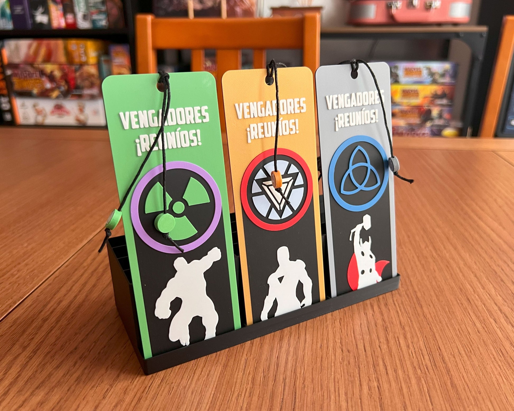 marcapáginas vengadores Marvel impresión 3D coleccionable cómics superhéroes lectura