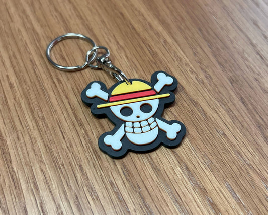 onepiece one piece llavero luffy pirata calabera anime