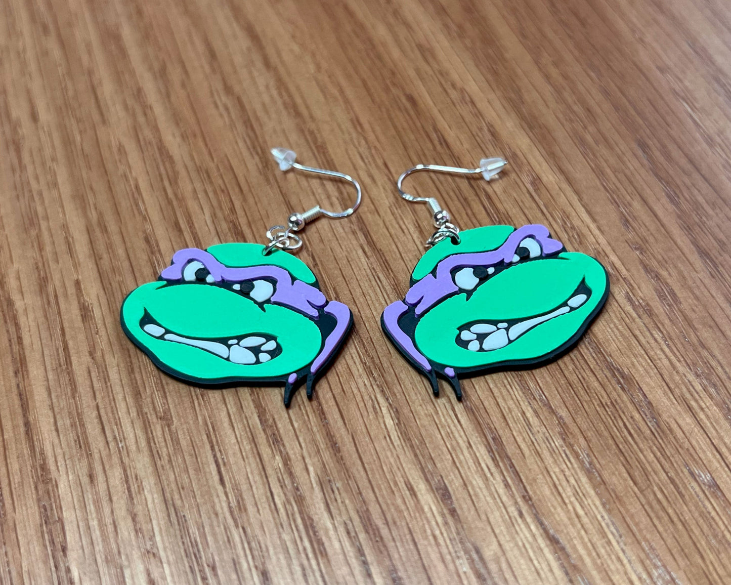 pendientes aretes tortugas ninja Donatello