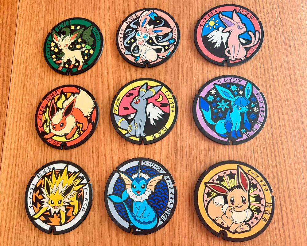 posavasos alcantarillas japon pokemon modelos eevvee evoluciones todos