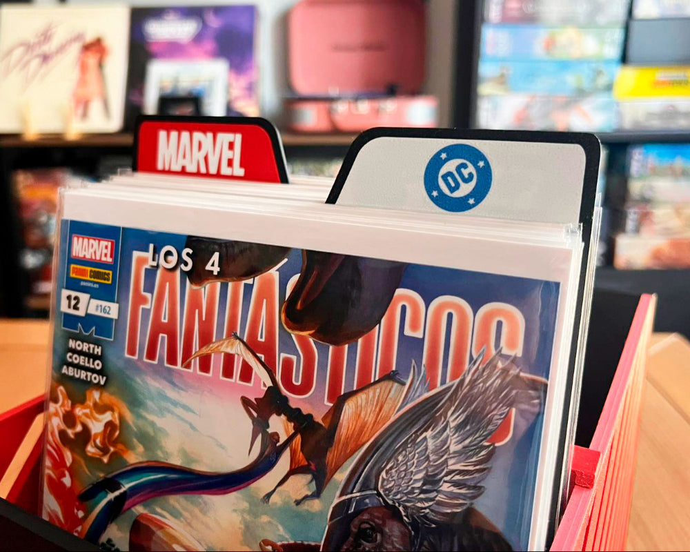 separadores cómics marvel dc colección muestra alternos