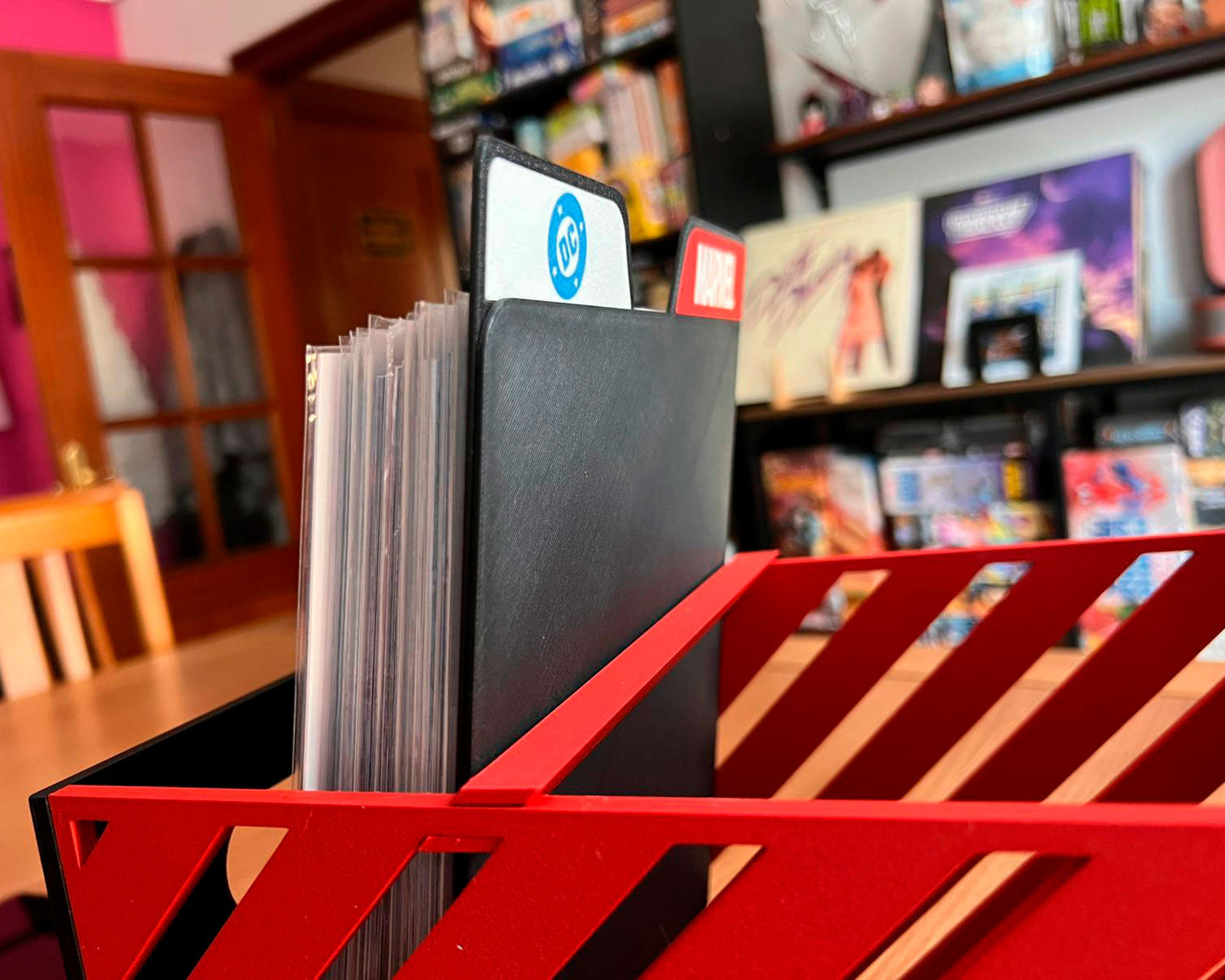 separadores cómics marvel dc colección muestra ftrasera