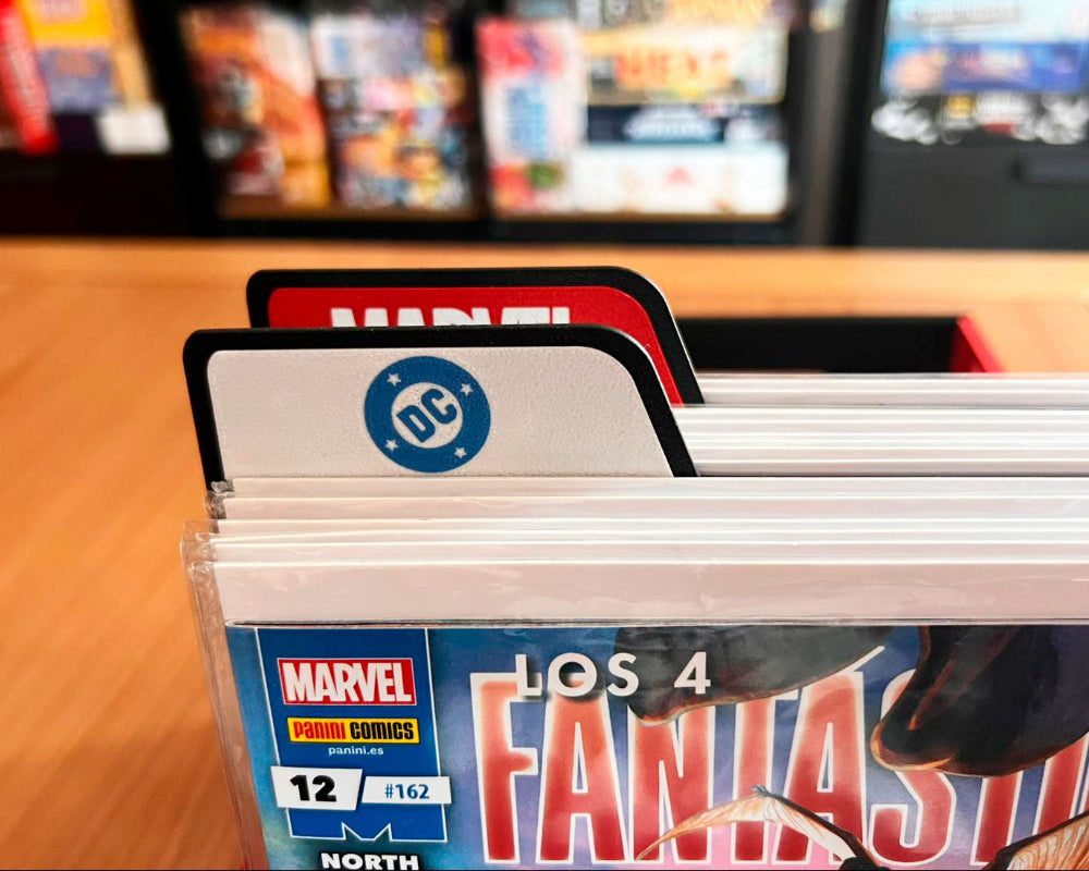 separadores cómics marvel dc colección muestra seguidos