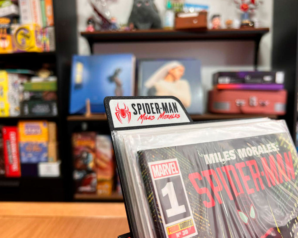 separadores comics almacenaje cajas marvel ucm spiderman miles morales