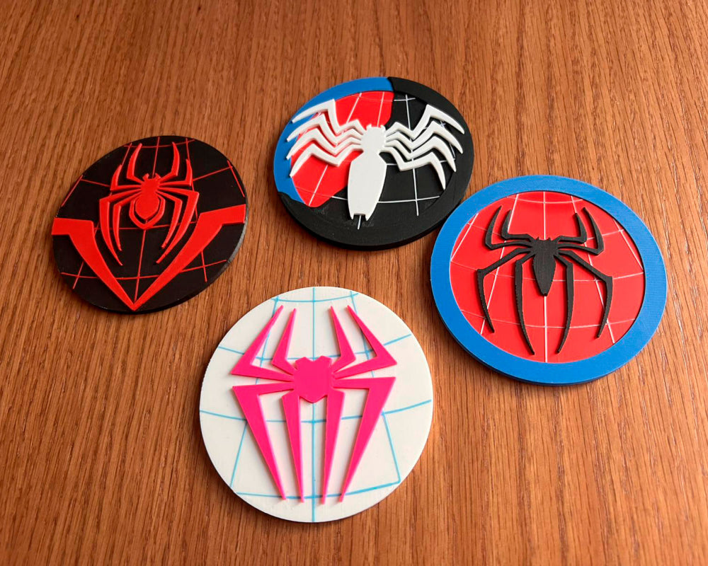 separadores comics almacenaje cajas marvel ucm spiderman venom miles morales spidergwen imanes nevera